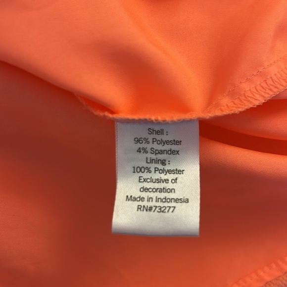 Apt. 9 Neon Orange Summer Vacation Casual V-neck Front Tie Dress Size Medium - Picture 8 of 8